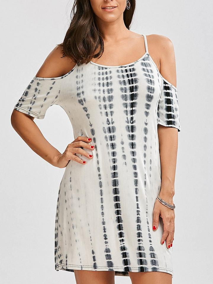 Choies Black Cotton Cold Shoulder Bandhnu Chic Women Mini Dress