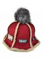 Choies Red Faux Shearling Patches Detail Bucket Hat