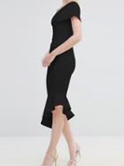 Choies Black Asymmetric Neck Fishtail Hem Chic Women Bodycon Midi Dress