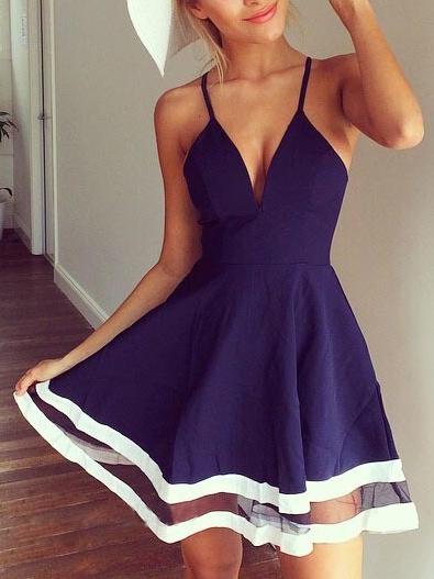 Choies Navy Minimal Embrace Dress