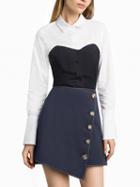 Choies Color Block Long Sleeve Shirt