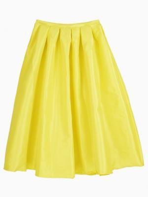 Choies Yellow Midi Skater Skirt