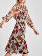 Choies Polychrome Stretch Floral Print Long Sleeve Dress