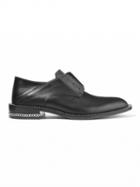 Choies Black Pointed Metallic Chain Embellished Leather Shoes