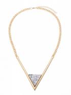 Choies Golden Giant Arrow Head Turquoise Necklace