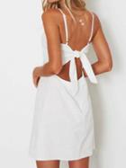 Choies White Bow Tie Back Cami A-line Mini Dress