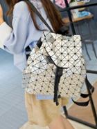 Choies Silver Geometric Pu Backpack