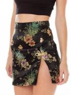Choies Black High Waist Split Side Mini Skirt