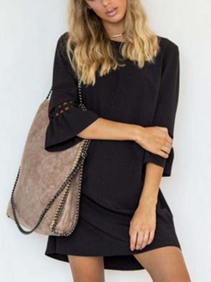 Choies Black Cut Out Detail Lace Panel Mini Dress