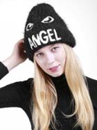 Choies Black Letter Pattern Knitted Hat