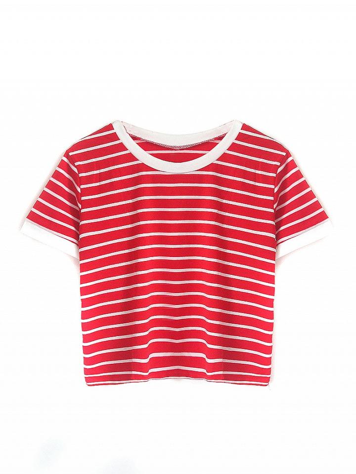 Choies Red Stripe T-shirt