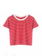 Choies Red Stripe T-shirt