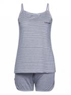 Choies Gray Stripe Cami Top And Shorts