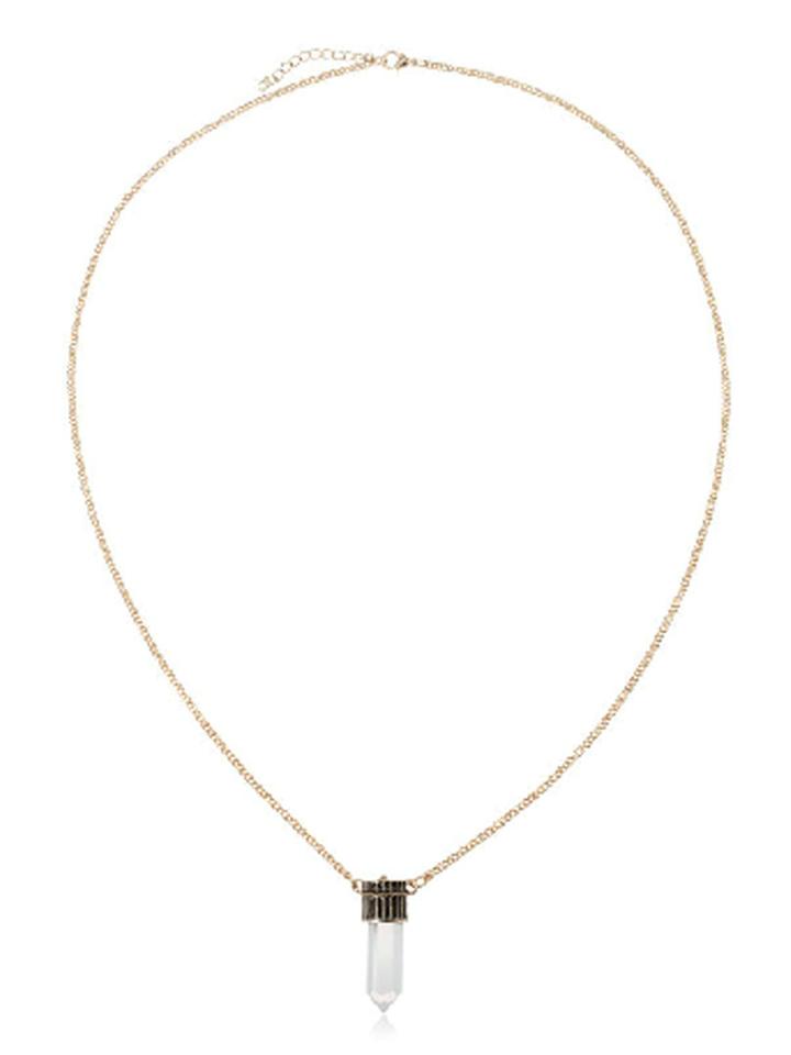 Choies Crystal Bullet Pendant Chain Necklace