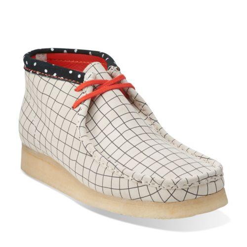Originals Wallabee Boot In Black White Grid