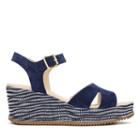 Clarks Akilah Eden - Navy Combi Suede - Womens 9