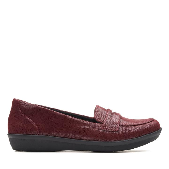Clarks Ayla Form - Burgundy Interest - Womens 5