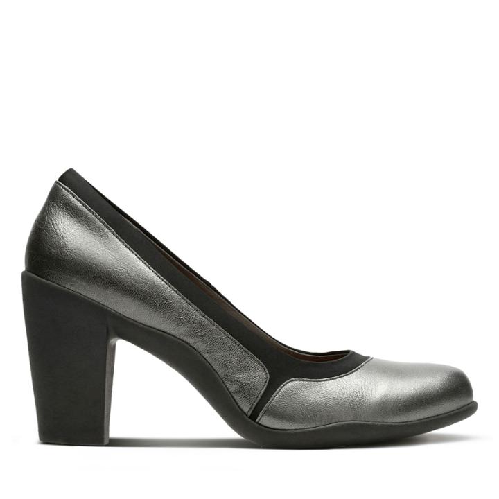 Clarks Kaltrina Lori - Pewter Metallic - Womens 8.5