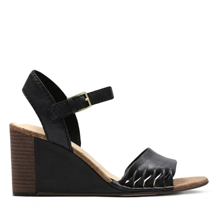 Clarks Spiced Poppy - Black Leather - Womens 10