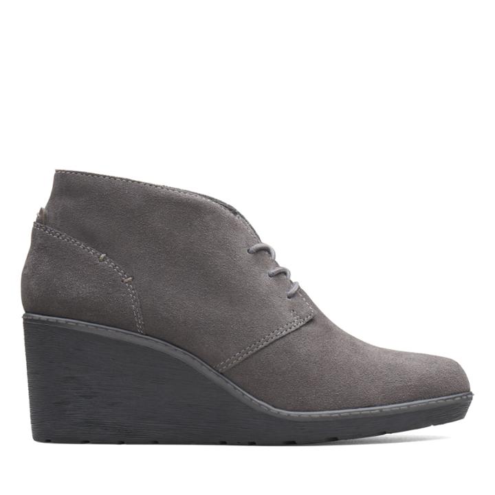Clarks Hazen Charm - Grey Suede - Womens 7.5