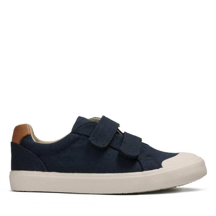 Clarks Comic Air - Navy Canvas - Childrens 10.5