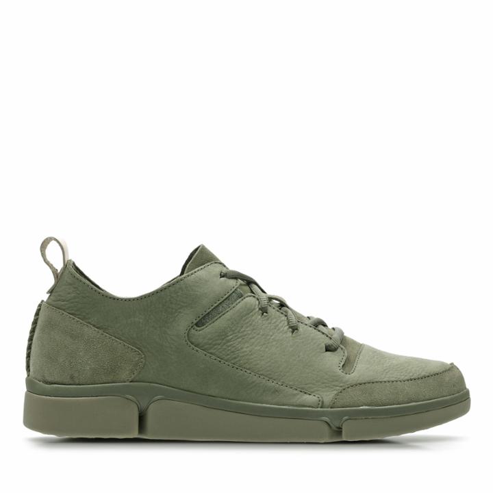 Clarks Triverve Lace - Olive Nubuck - Mens 9.5