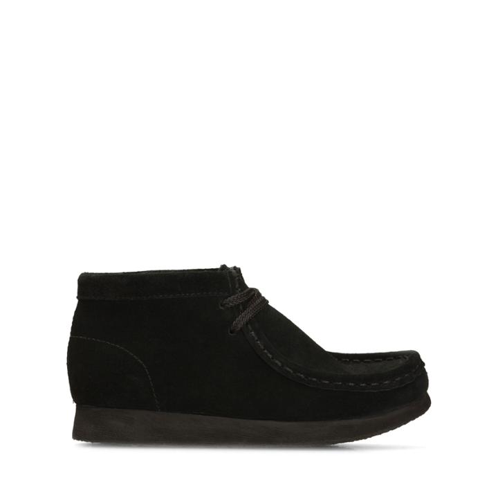 Clarks Wallabee Boot - Black Suede - Childrens 13