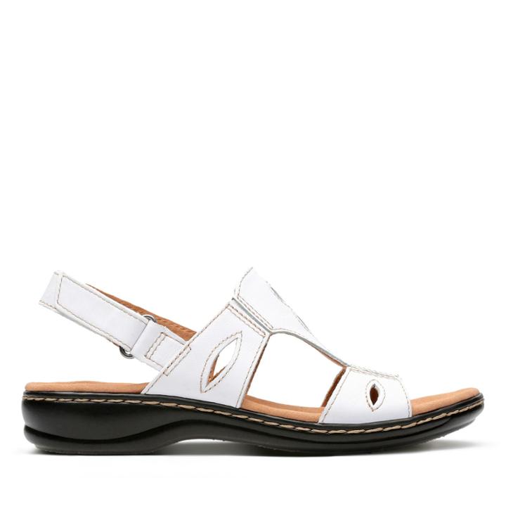 Clarks Leisa Lakelyn - White Leather - Womens 10