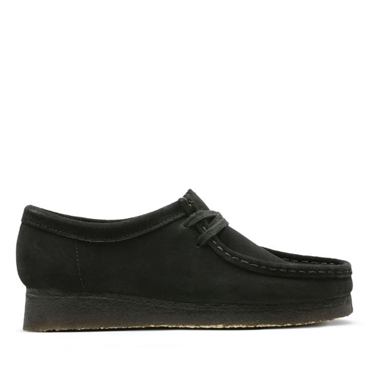 Clarks Wallabee - Black Suede - Womens 6