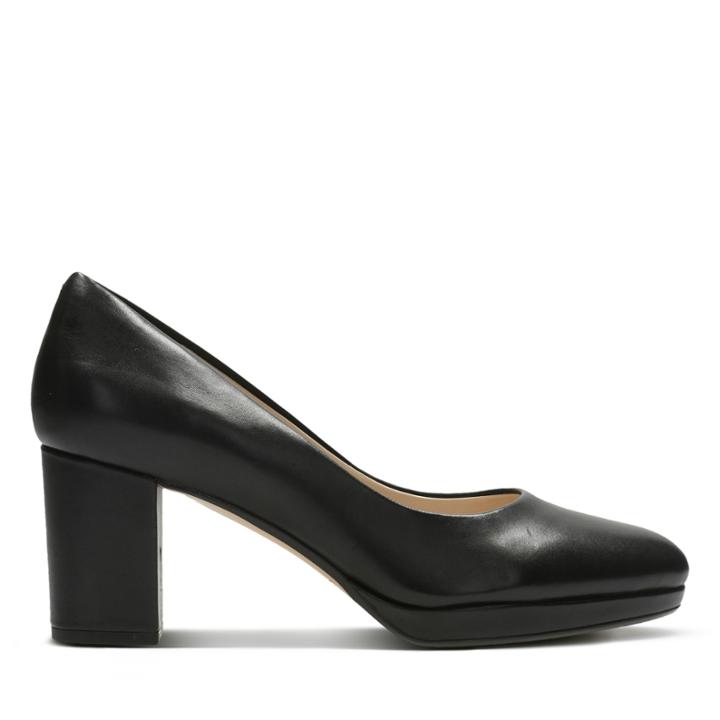 Clarks Kelda Hope - Black Leather - Womens 8.5