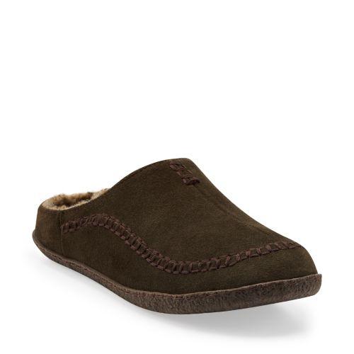 Green Market Srl Clog Fur In Moss Suede