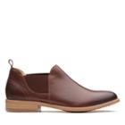Clarks Edenvale Page - Dark Tan Leather - Womens 6