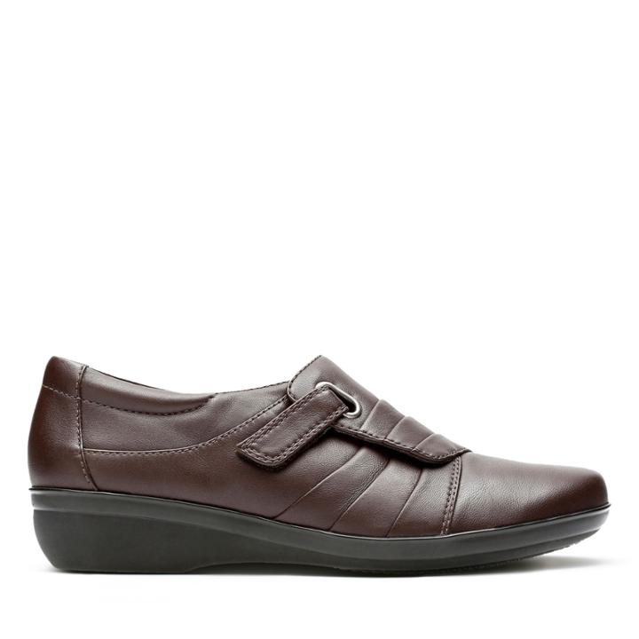 Clarks Everlay Luna - Dark Brown Leather - Womens 6