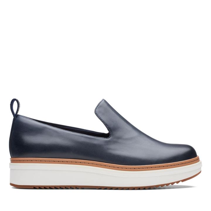 Clarks Teadale Genna - Navy Leather - Womens 7.5