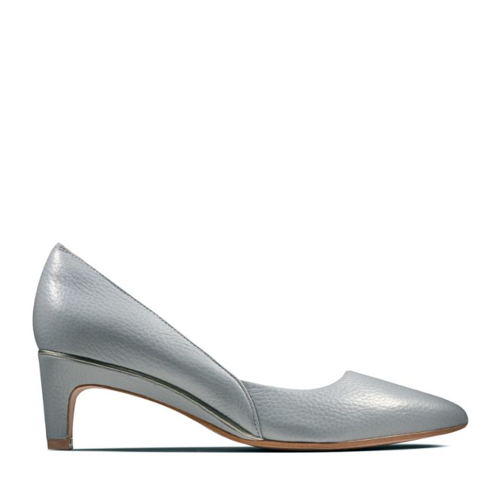 Clarks Ellis Rose - Grey/blue Leather - Womens 6.5