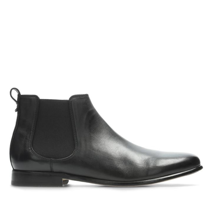 Clarks Form Chelsea - Black Leather - Mens 7