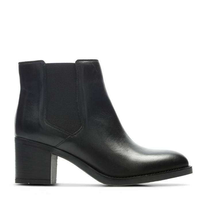 Clarks Mascarpone Bay - Black Leather - Womens 6.5