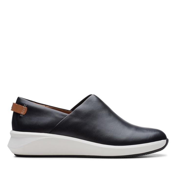 Clarks Un Rio Rise - Black Leather - Womens 11