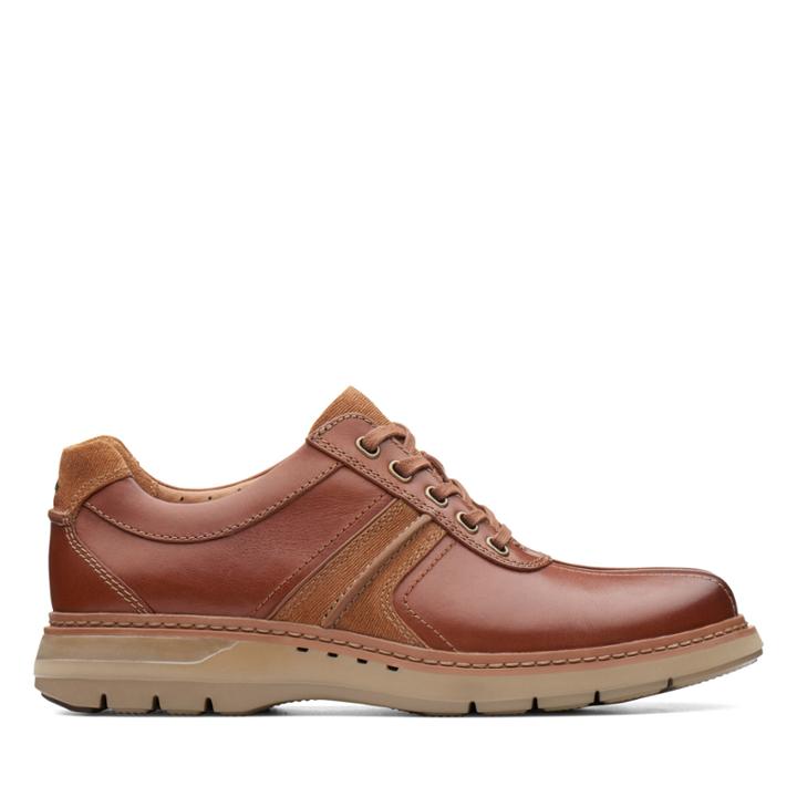 Clarks Un Ramble Go - Dark Tan Leather - Mens 7.5