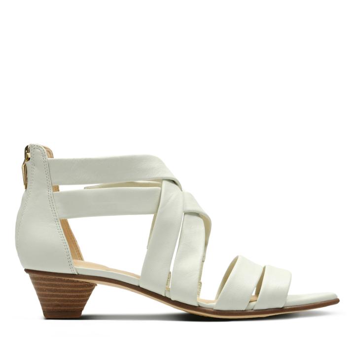 Clarks Mena Silk - White Leather - Womens 9