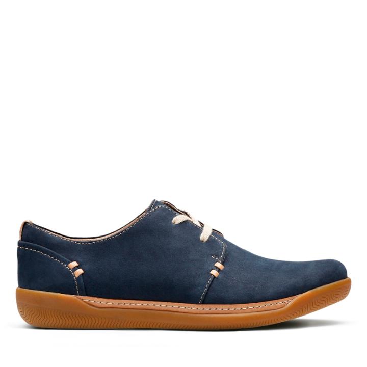 Clarks Un Haven Lace - Navy Nubuck - Womens 7.5