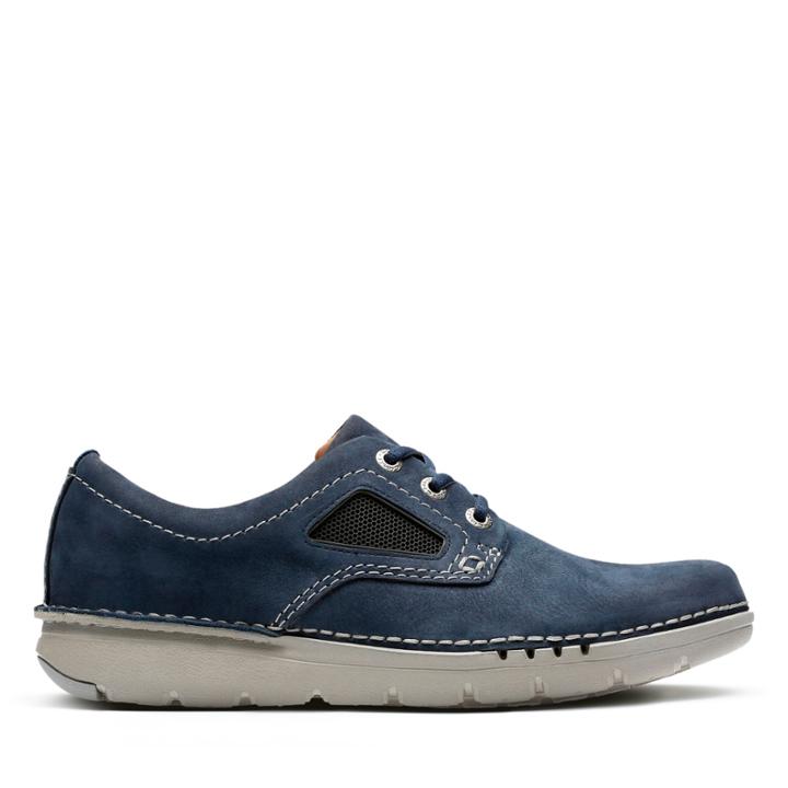Clarks Unnature Plain - Navy Nubuck - Mens 8