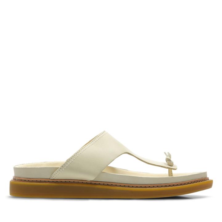 Clarks Trace Shore - Cream Leather - Womens 7.5