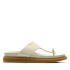 Clarks Trace Shore - Cream Leather - Womens 7.5