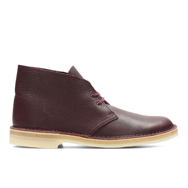Clarks Desert Boot - Burgundy Tumbled - Mens 8.5