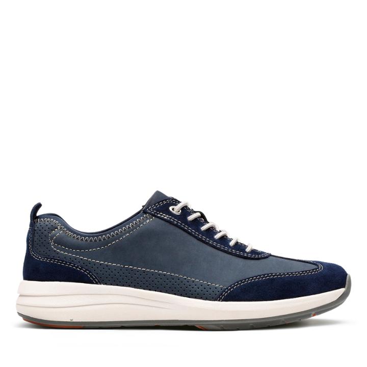 Clarks Un Coast Lace - Navy Nubuck - Mens 9.5