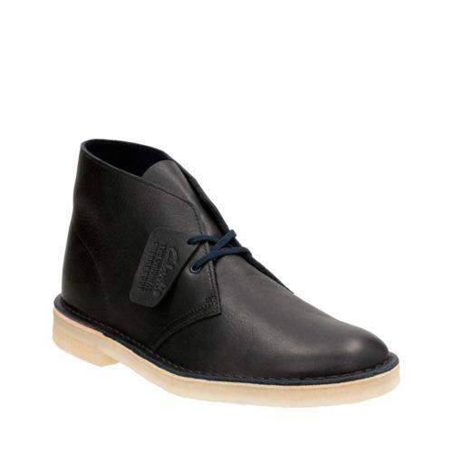 Clarks Desert Boot In Navy Tumbled Leather