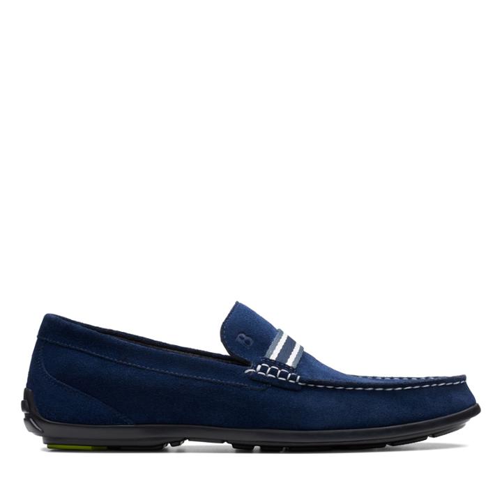 Clarks Grafton Driver - Navy Suede - Mens 10