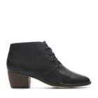 Clarks Spiced Charm - Black Leather - Womens 6