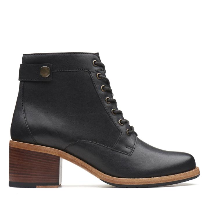Clarks Clarkdale Tone - Black Leather - Womens 5